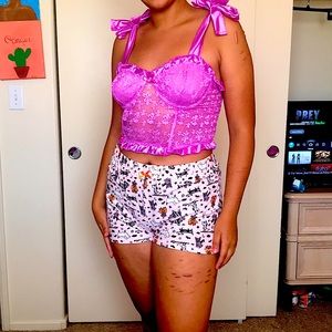 Grunge Lace Frim Trill Cami Top